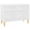 vidaXL TV Cabinet with Solid Wood Legs White 69,5x30x50 cm