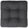 vidaXL Pallet Cushion Black 50x50x12 cm Fabric