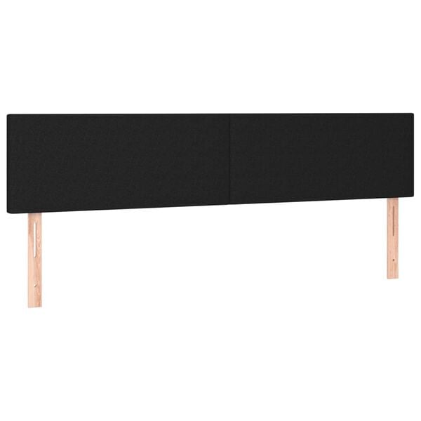 vidaXL Headboards Black 160x5x78/88 cm Fabric