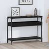 vidaXL Console Table Black oak 100 x 29 x 75 cm Engineered wood