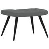 vidaXL Relaxing Chair with a Stool Dark Grey Fabric