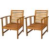 vidaXL 4 Piece Garden Lounge Set with Cushions Solid Acacia Wood