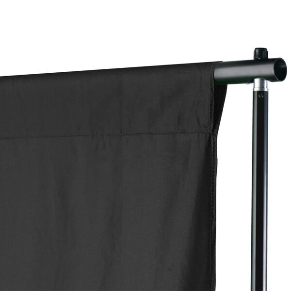 vidaXL Backdrop Support System 500 x 300 cm Black