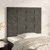 vidaXL Headboard Dark Grey 100x5x118/128 cm Velvet