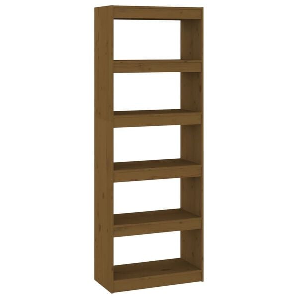 vidaXL Book Cabinet/Room Divider Honey Brown 60x30x167.5 cm Wood Pine