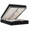 vidaXL Ottoman Bed with Mattress Black Queen Fabric