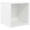 vidaXL Vinyl Album Box White 37 x 36.5 x 38 cm Engineered Wood