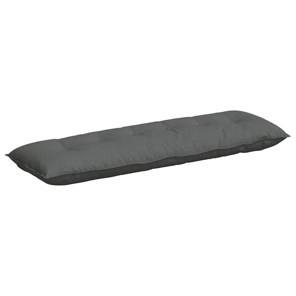 vidaXL Back Pillow Dark Grey 160 x 19 x 50 cm Fabric