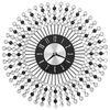 vidaXL Wall Clock | Black and white | Metal | Medium | Decorative Inlays