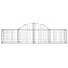 vidaXL Arched Gabion Basket 200x50x40/60 cm Galvanised Iron