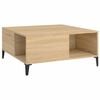 vidaXL Coffee Table Sonoma Oak 80x80x36,5 cm Engineered Wood