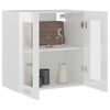 vidaXL Hanging Glass Cabinet Lyon High Gloss White 60x31x60 cm Engineered Wood