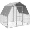 vidaXL Chicken Run with Roof 2,5x2x2,25 m Galvanised Steel