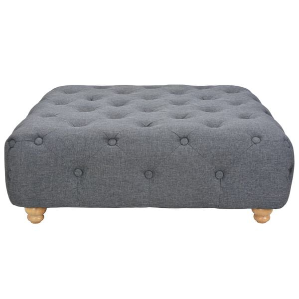 vidaXL Pouffe Fabric 80x80x30 cm Dark Grey
