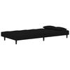 vidaXL 2-Seater Sofa Bed with Two Pillows Black Velvet