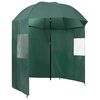 vidaXL Fishing Umbrella Green 220x185 cm