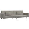 vidaXL 2-Seater Sofa Bed with Two Pillows Light Grey Velvet
