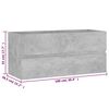 vidaXL Bathroom Furniture Set Concrete Grey Engineered Wood