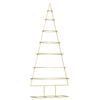 vidaXL Metal Christmas Tree with Stand Gold 180 cm Powder-coated steel