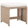 vidaXL 17 Piece Outdoor Dining Set with Cushions Poly Rattan Beige