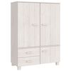 vidaXL Wardrobe | White | Solid pinewood, MDF | Medium | Wardrobe | Rectangular