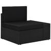vidaXL 10 Piece Garden Lounge Set with Cushions Black Poly Rattan