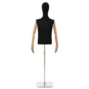 vidaXL Adjustable 170-218 cm Mannequin with Base Male PP Black