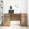 vidaXL Desk with Drawer Artisan oak 140 x 49 x 76 cm Engineered wood