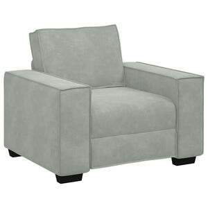 vidaXL Sofa Chair Light Grey 100x78x84 cm Velvet