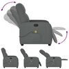 vidaXL Massage Recliner Chair Dark Grey Fabric