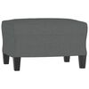 vidaXL 3-Seater Sofa with Footstool Dark Grey 180 cm Fabric