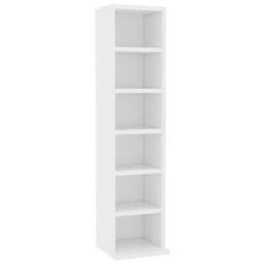 vidaXL CD Cabinet | White | Engineered Wood | CD Cabinet | Rectangular