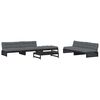 vidaXL 6 Piece Garden Lounge Set with Cushions Black Solid Wood