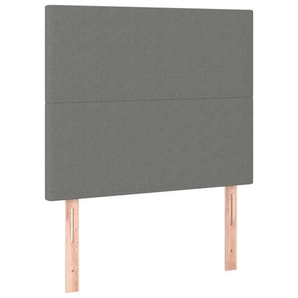 vidaXL Headboard Dark Grey 80x5x118/128 cm Fabric