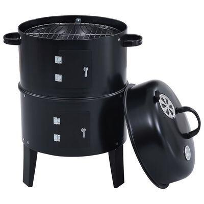 vidaXL 3-in-1 Charcoal Smoker BBQ Grill 40x80 cm