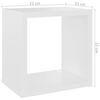 vidaXL Wall Cube Shelves 6 pcs White 22x15x22 cm