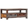 vidaXL Coffee Table Grey 100x50x40 cm Solid Acacia Wood