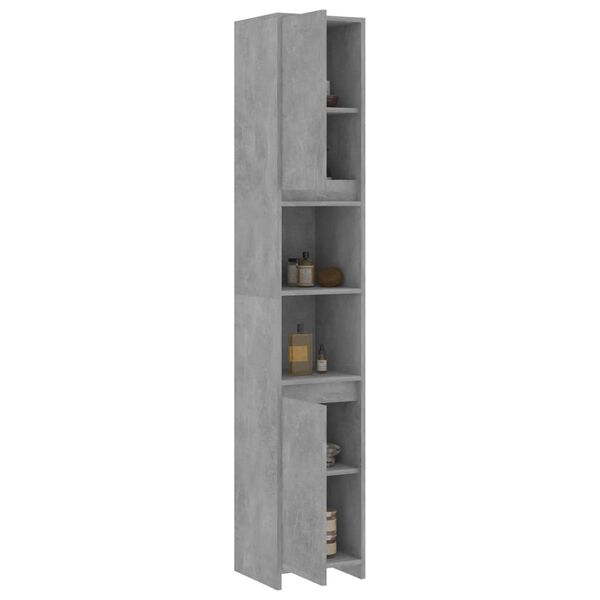 vidaXL Bathroom Cabinet Concrete Grey 30x30x183.5 cm Engineered Wood