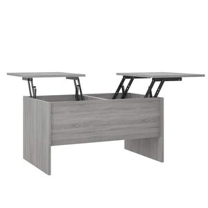 vidaXL Coffee Table Grey Sonoma 80x50x42,5 cm Engineered Wood