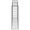 vidaXL Arched Gabion Baskets 15 pcs 200x30x100/120 cm Galvanised Iron