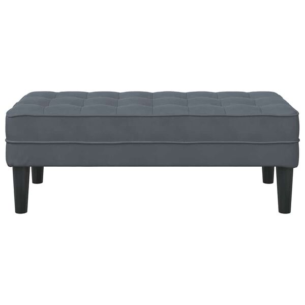 vidaXL Bench Dark grey 113 x 57 x 39 cm Velvet