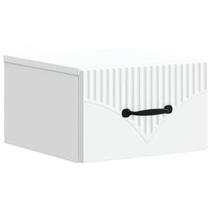 vidaXL Wall-Mounted Bedside Cabinet White 34.5 x 33 x 20 cm