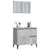 vidaXL 2 Piece Bathroom Furniture Set Concrete Grey Engineered Wood
