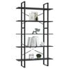 vidaXL 5-Tier Book Cabinet Grey 100x30x175 cm Engineered Wood