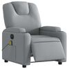vidaXL Electric Massage Recliner Chair Light Grey Fabric