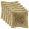 vidaXL Cushion with Pillow HEERLEN 6 pcs Light Grey PV Fleece