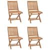 vidaXL 5 Piece Garden Dining Set Solid Teak Wood