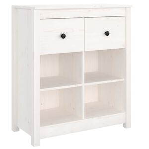 vidaXL Sideboard | White | Solid Pine Wood | Medium | Sideboard | Rectangular