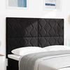 vidaXL LED Headboard with Headboard Black 144 cm Faux Leather