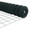 vidaXL Fence with Post Green 1 x 25 m Steel